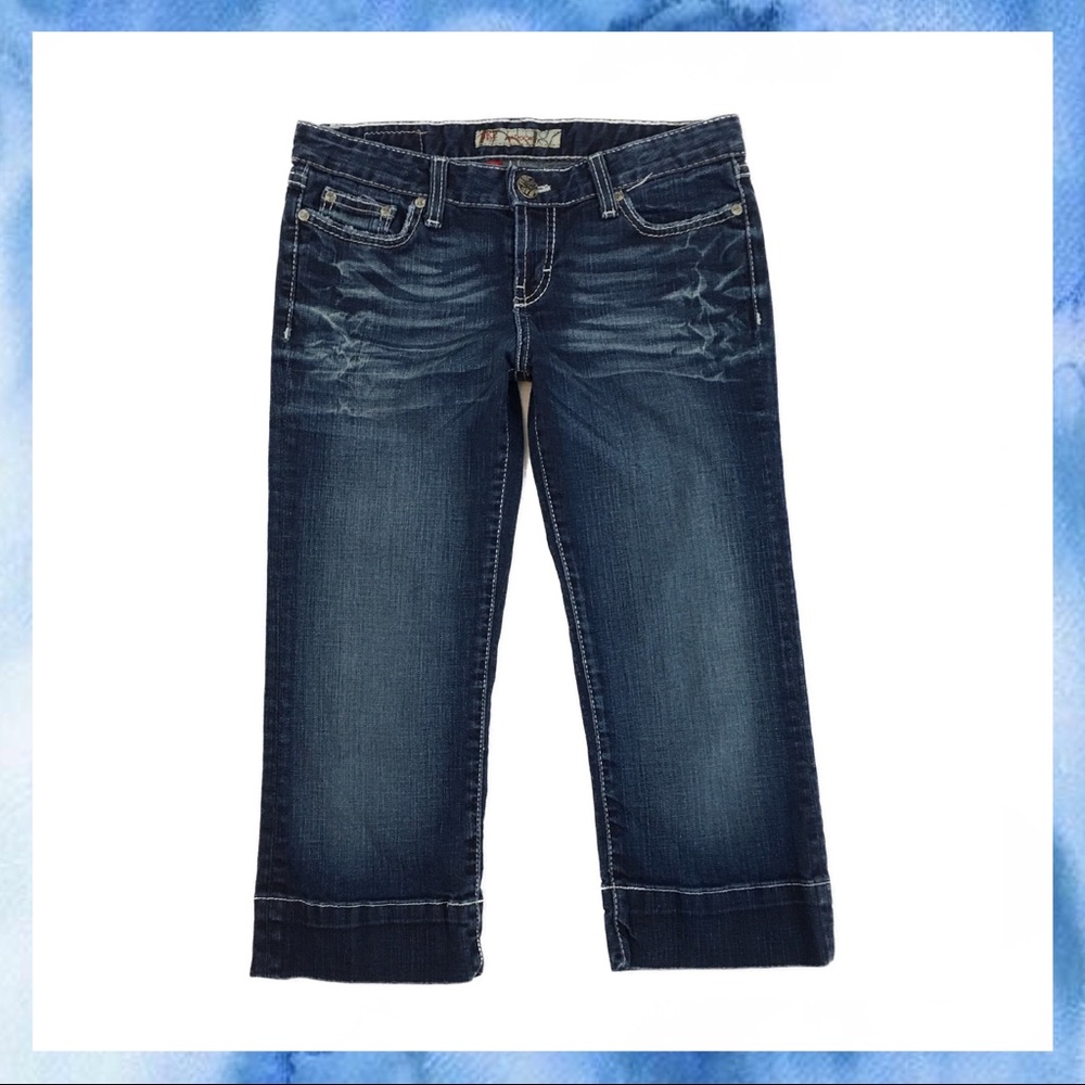 BKE for Buckle Madison Dark Wash Crop Capri Jeans